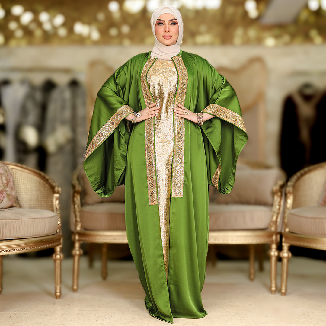 طقم قفطان بحريني سواريه  - DPKF003