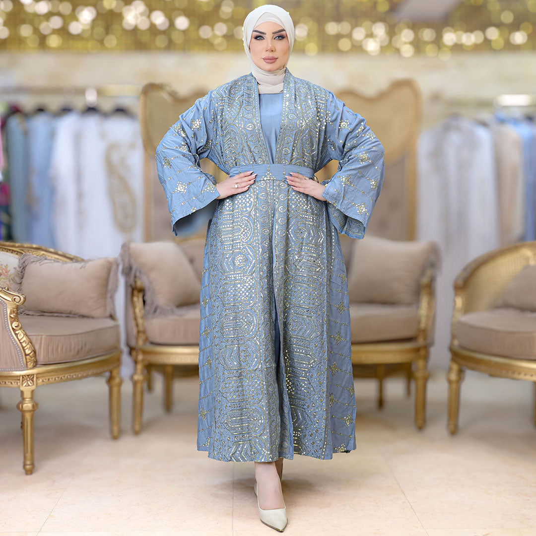 طقم كارديجان كويتي تطريز - DPKSA003