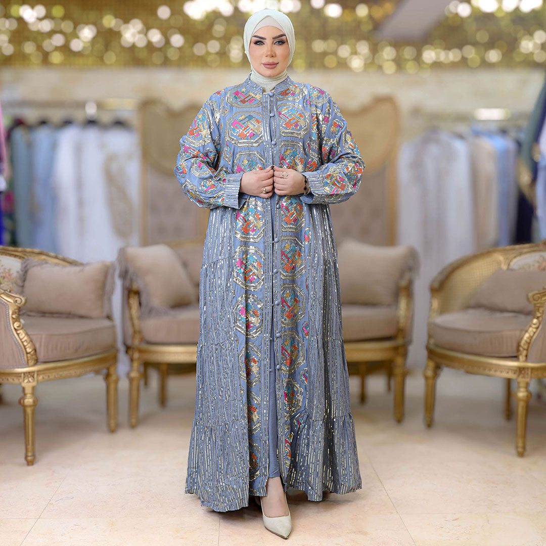 طقم كارديجان كويتي تطريز - DPKSA005