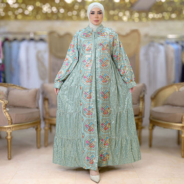 طقم كارديجان كويتي تطريز - DPKSA006