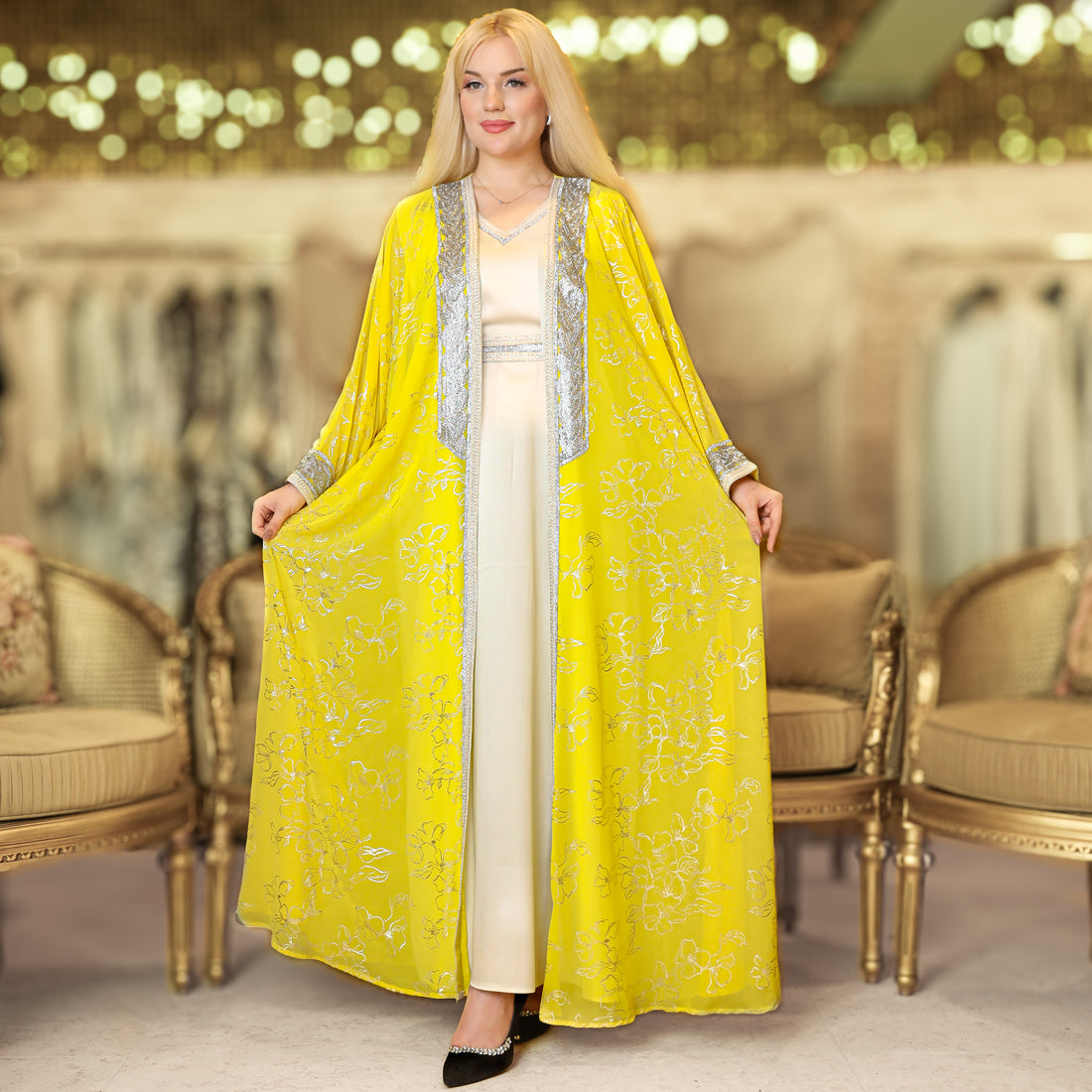 توينز عباية سواريه إماراتي  -  DPTKC001