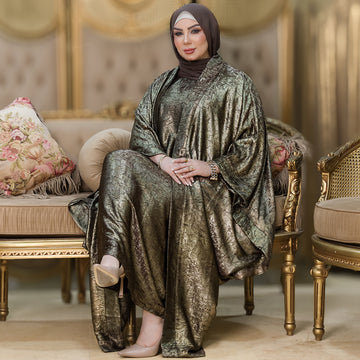 طقم قفطان إماراتي شايني -  DPTKD013
