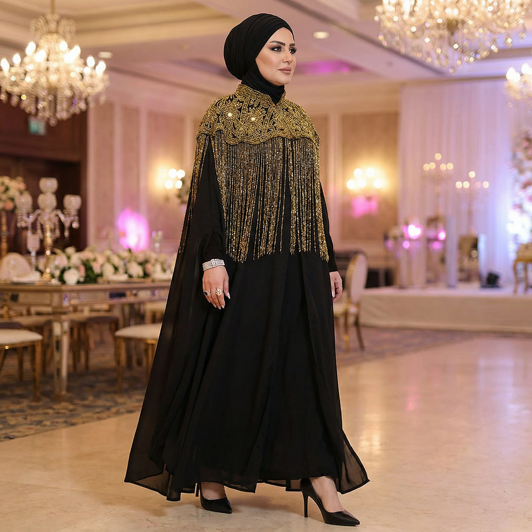 قفطان شيفون تطريز هاند ميد - DSCD194