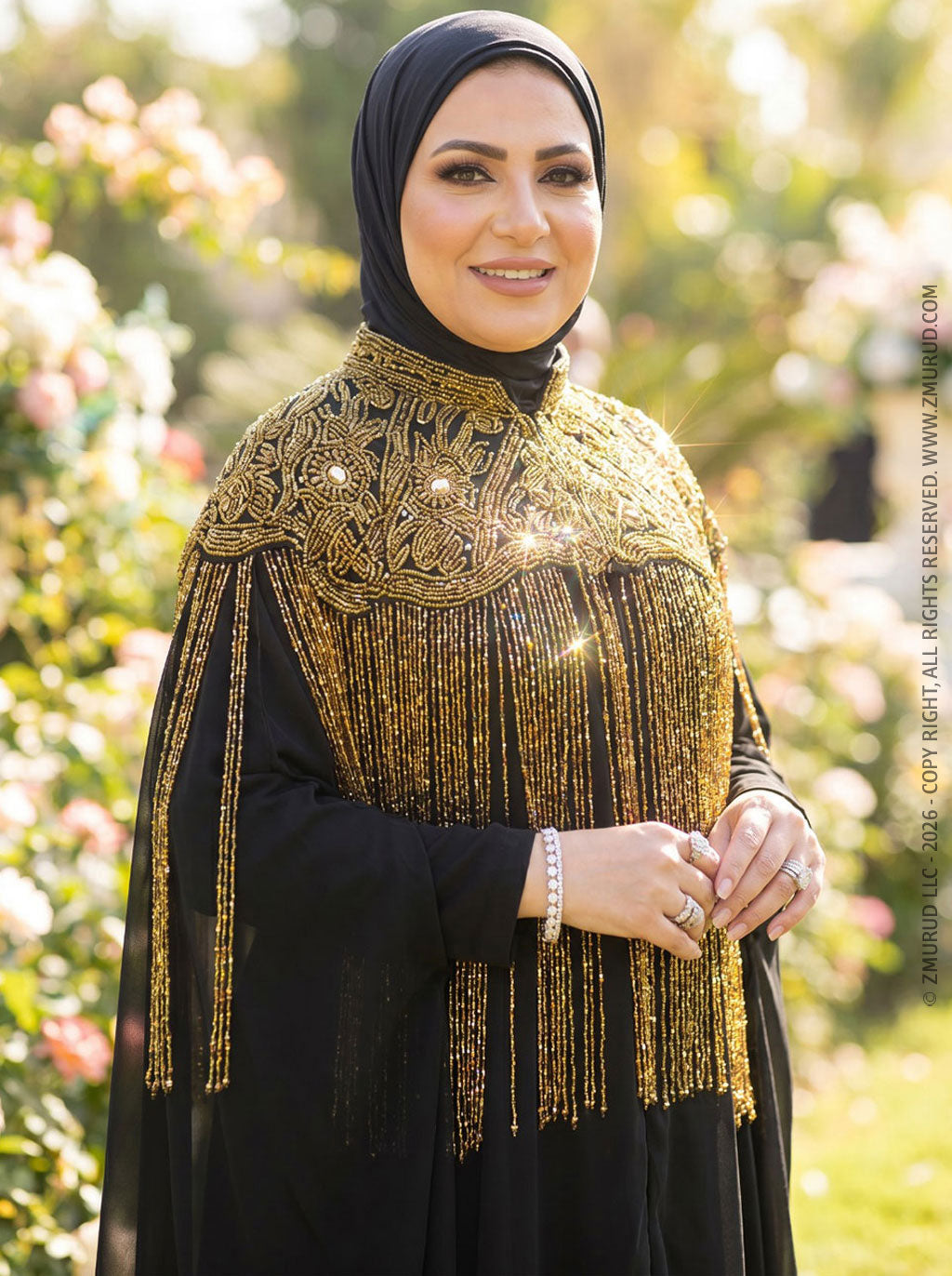 قفطان شيفون تطريز هاند ميد - DSCD194