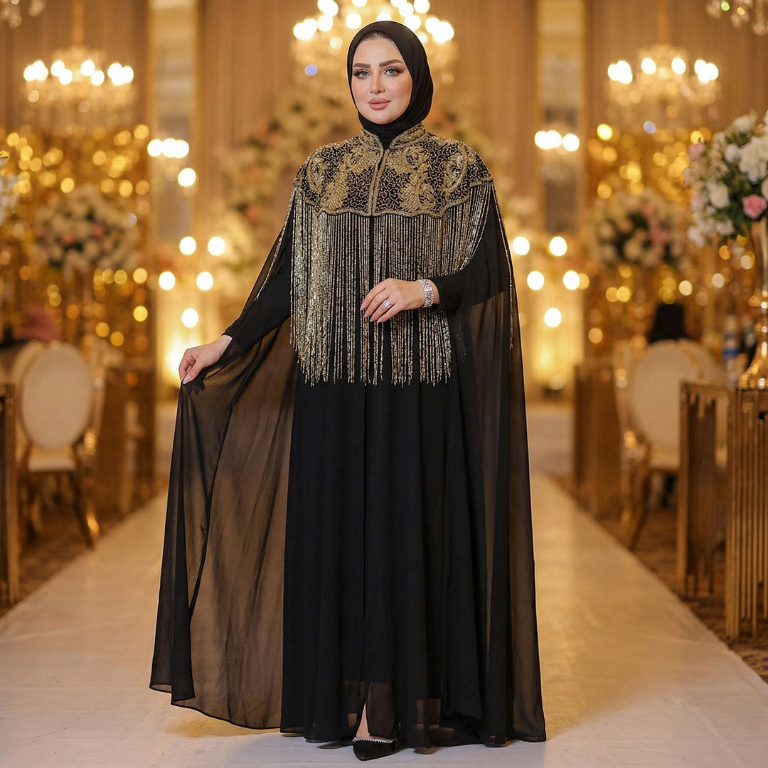 قفطان شيفون تطريز هاند ميد -DSCD197
