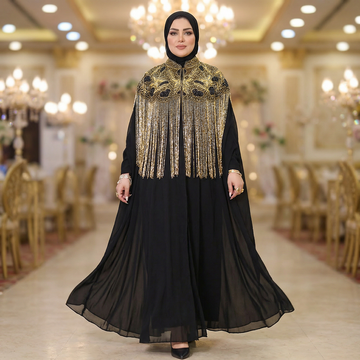 قفطان شيفون تطريز هاند ميد -DSCD198