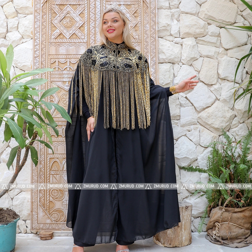قفطان شيفون تطريز هاند ميد -DSCD198