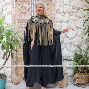 قفطان شيفون تطريز هاند ميد -DSCD198