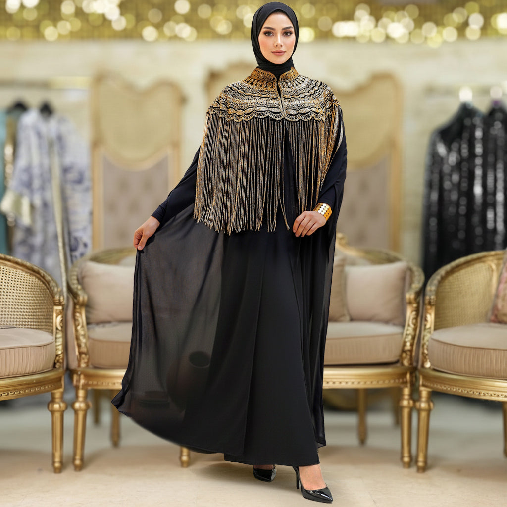 قفطان شيفون تطريز هاند ميد -DSCD202