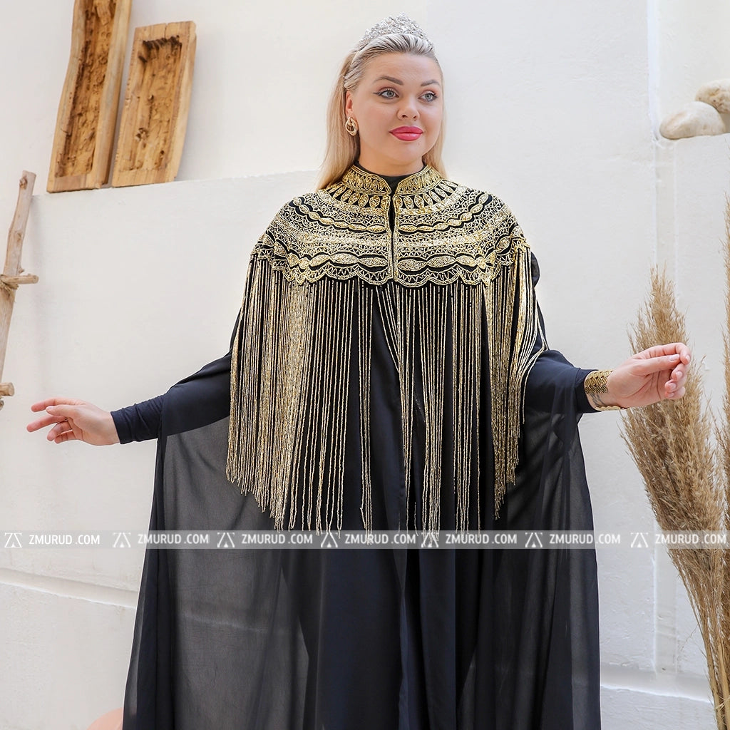 قفطان شيفون تطريز هاند ميد -DSCD202