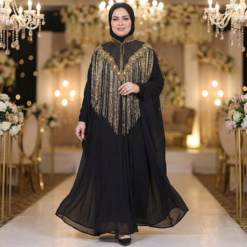 قفطان شيفون تطريز هاند ميد -DSCD203