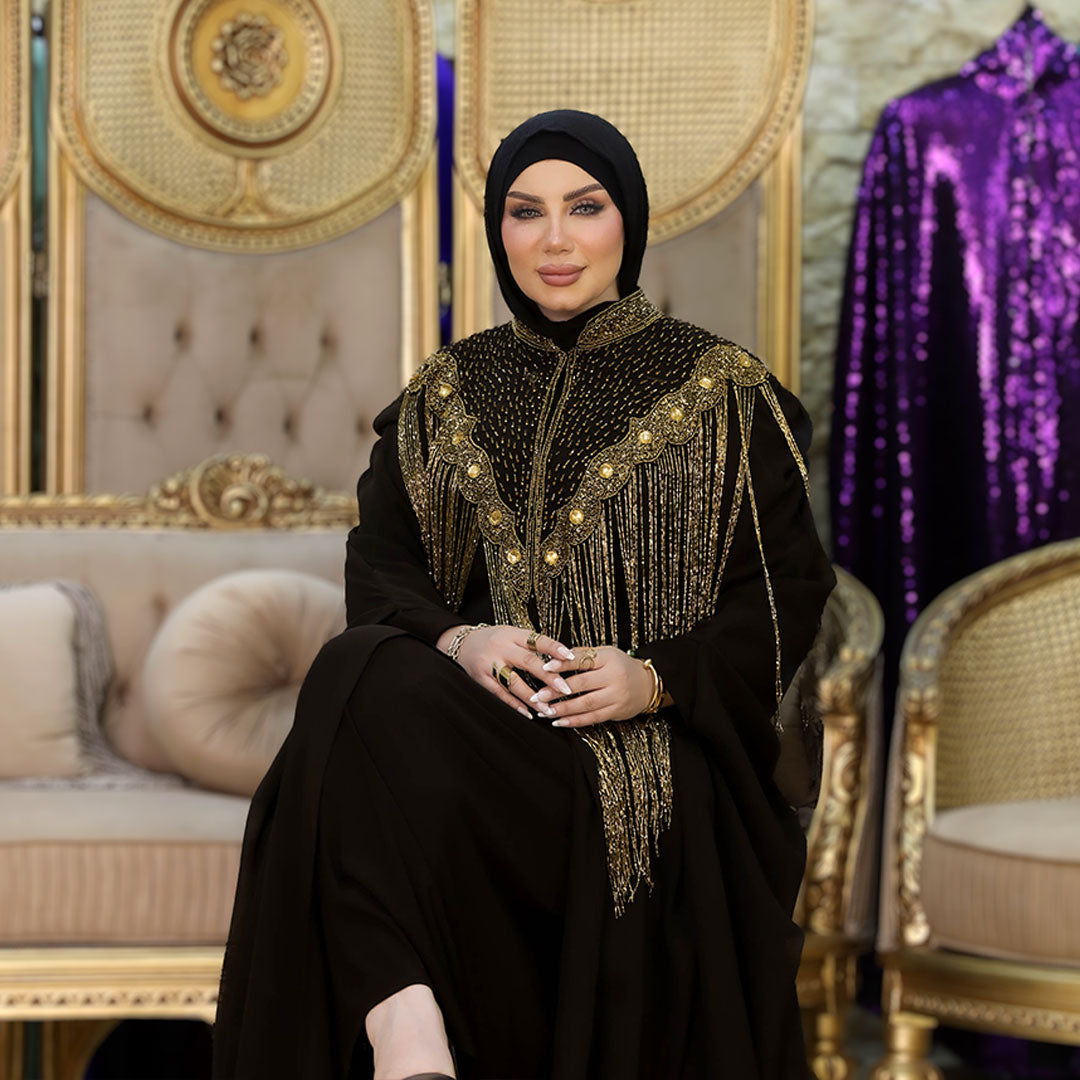 قفطان شيفون تطريز هاند ميد -DSCD203