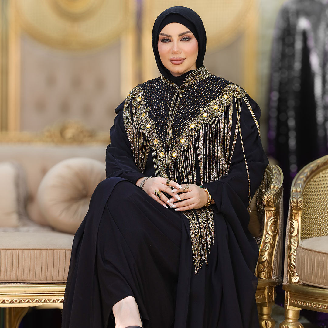 قفطان شيفون تطريز هاند ميد -DSCD203