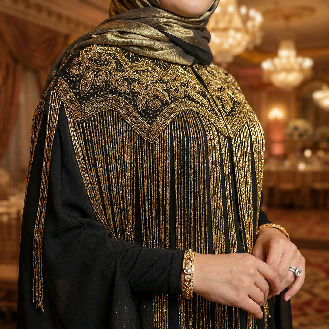قفطان شيفون تطريز هاند ميد -DSCD204