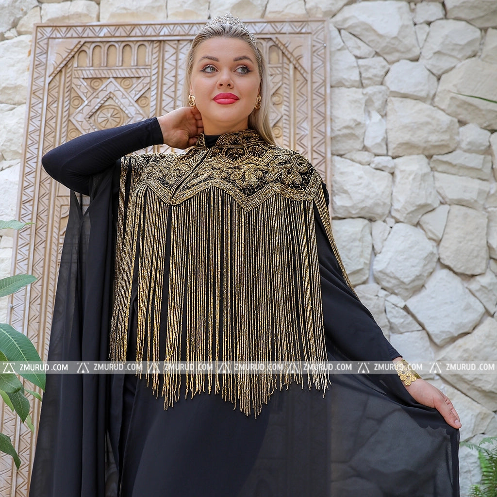 قفطان شيفون تطريز هاند ميد -DSCD204