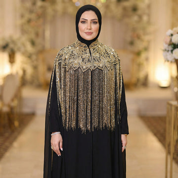 قفطان شيفون تطريز هاند ميد -DSCD205