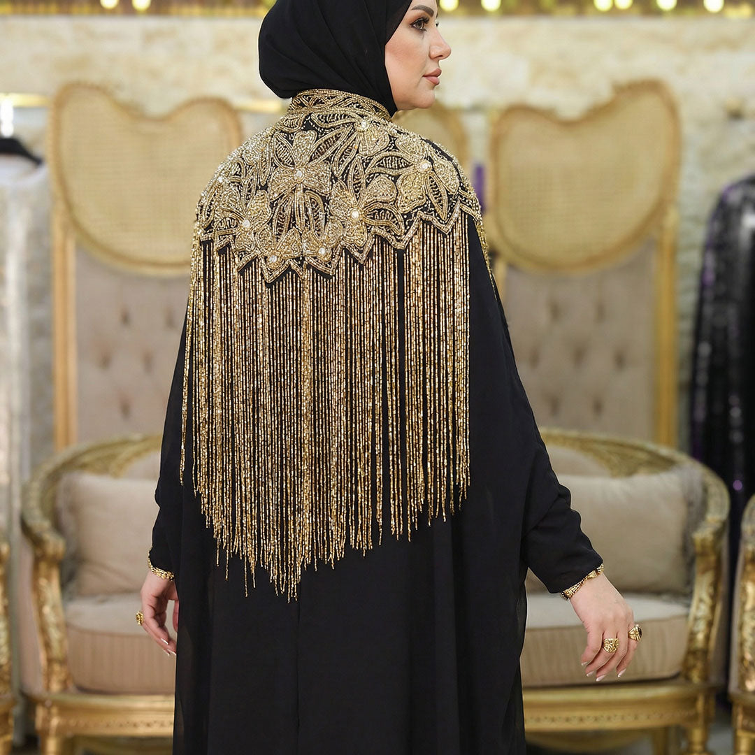 قفطان شيفون تطريز هاند ميد -DSCD205