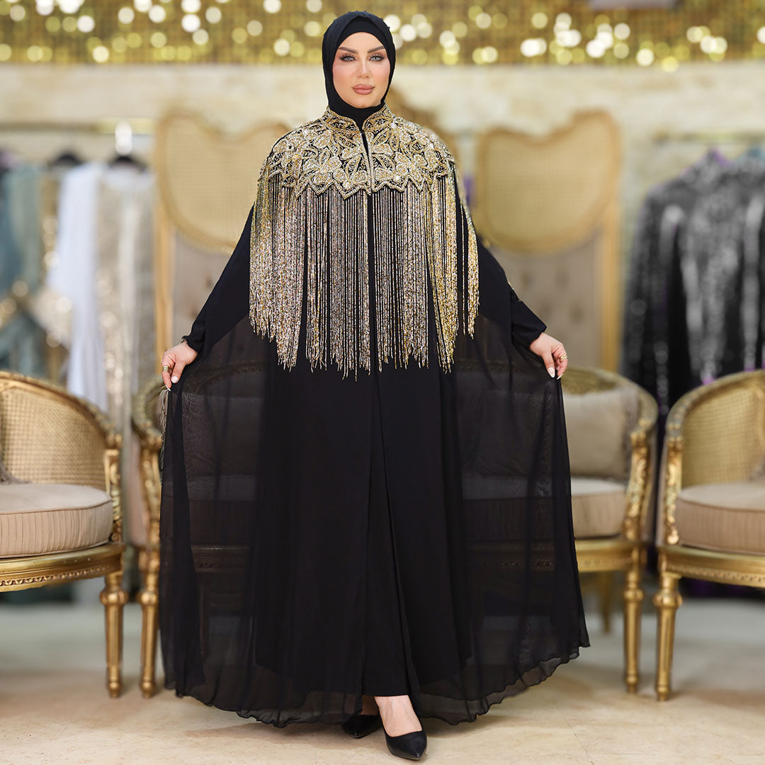 قفطان شيفون تطريز هاند ميد -DSCD205