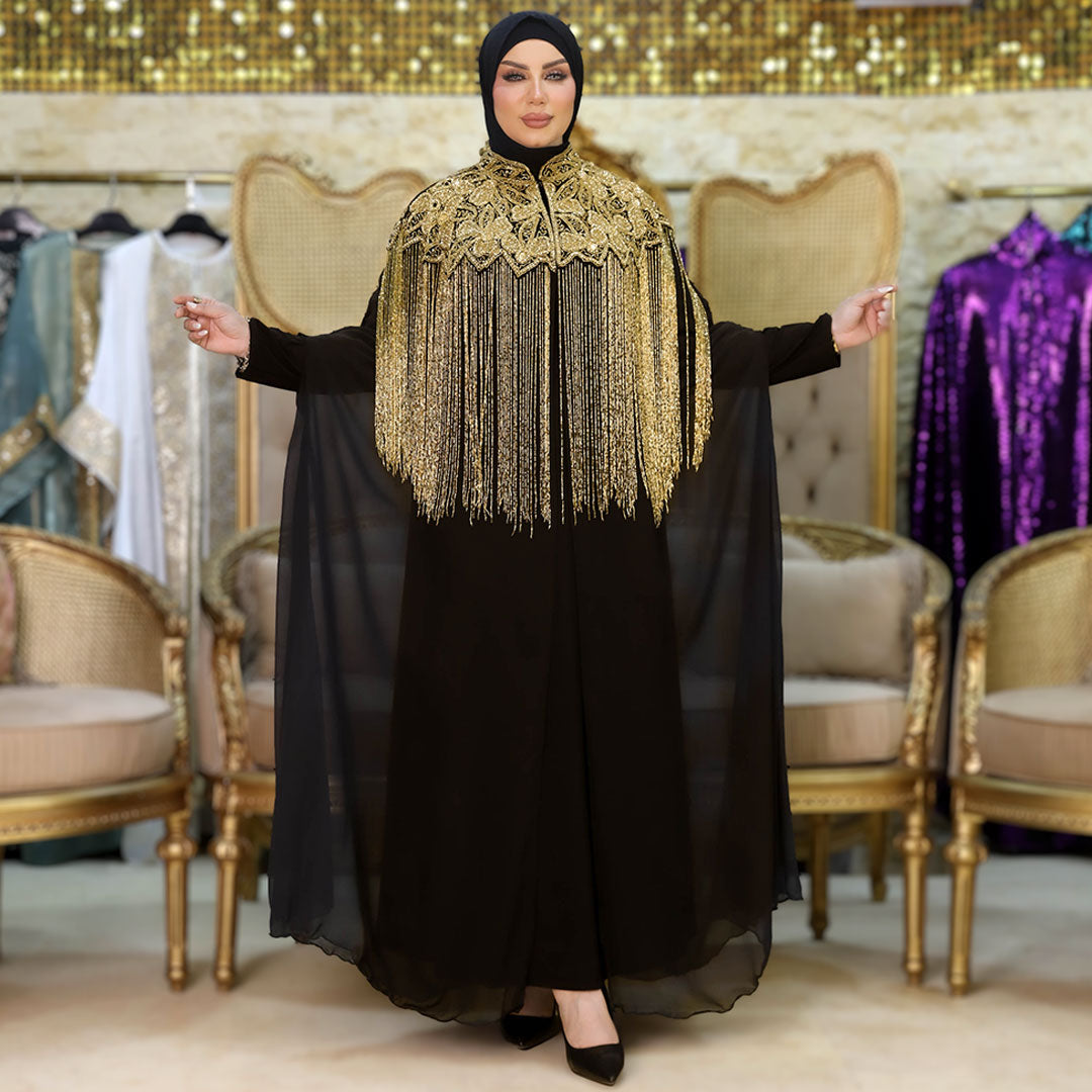 قفطان شيفون تطريز هاند ميد -DSCD205