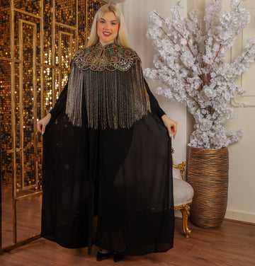 قفطان شيفون تطريز هاند ميد -DSCD222