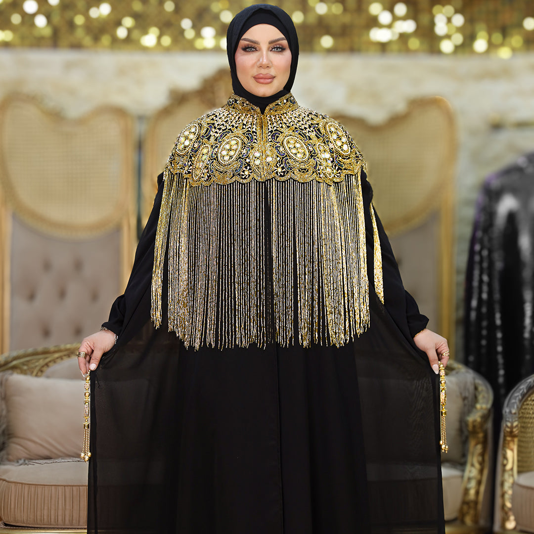 قفطان شيفون تطريز هاند ميد -DSCD223