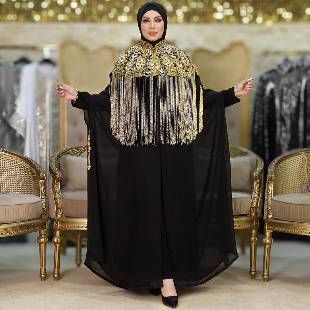 قفطان شيفون تطريز هاند ميد -DSCD223