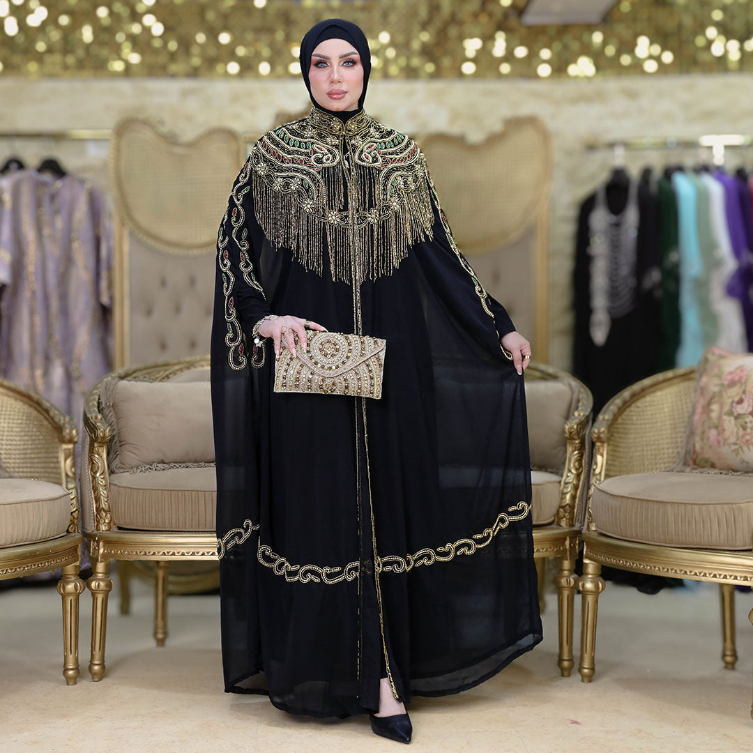 قفطان شيفون تطريز هاند ميد -DSCD225