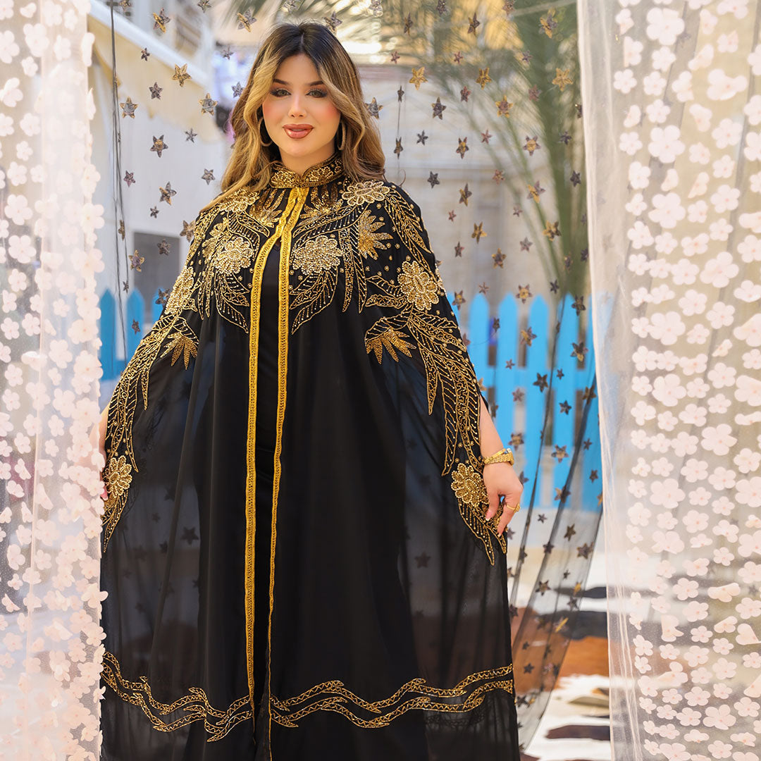 قفطان شيفون تطريز هاند ميد -DSCD291