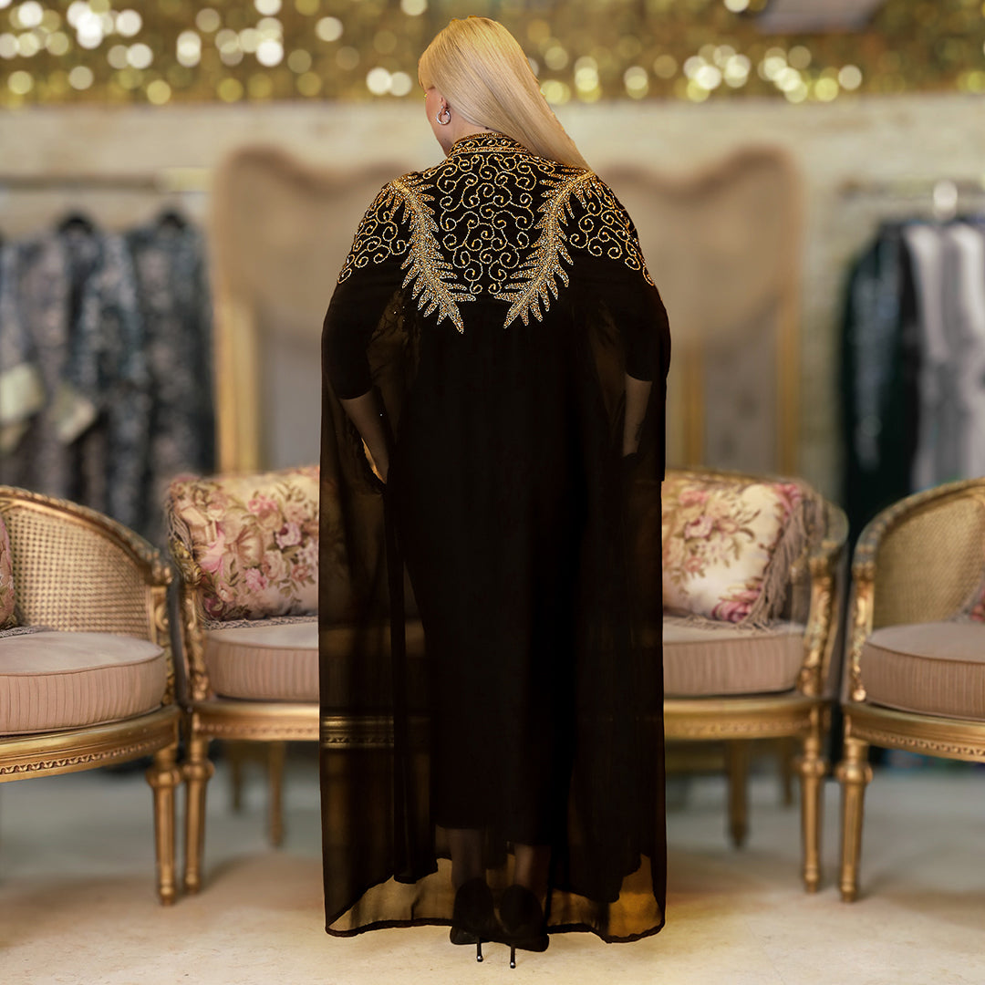 قفطان شيفون تطريز هاند ميد -DSCD399