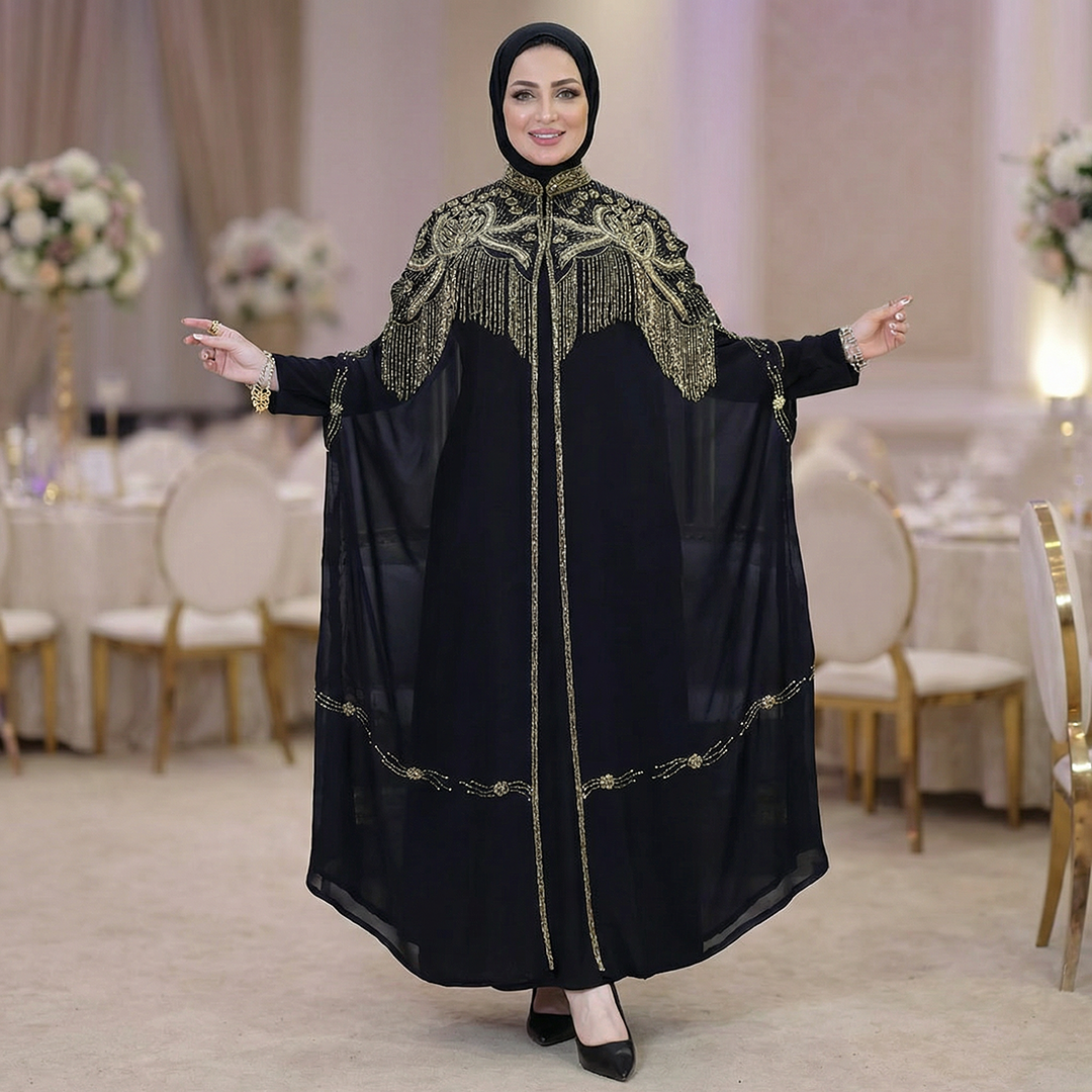 قفطان شيفون تطريز هاند ميد -DSCD409