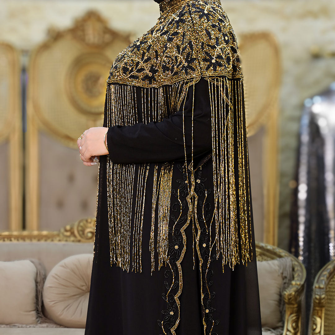 قفطان شيفون تطريز هاند ميد -Dscd410