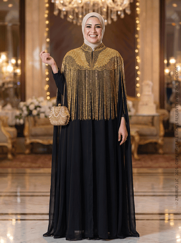 قفطان شيفون تطريز هاند ميد - DSCD607