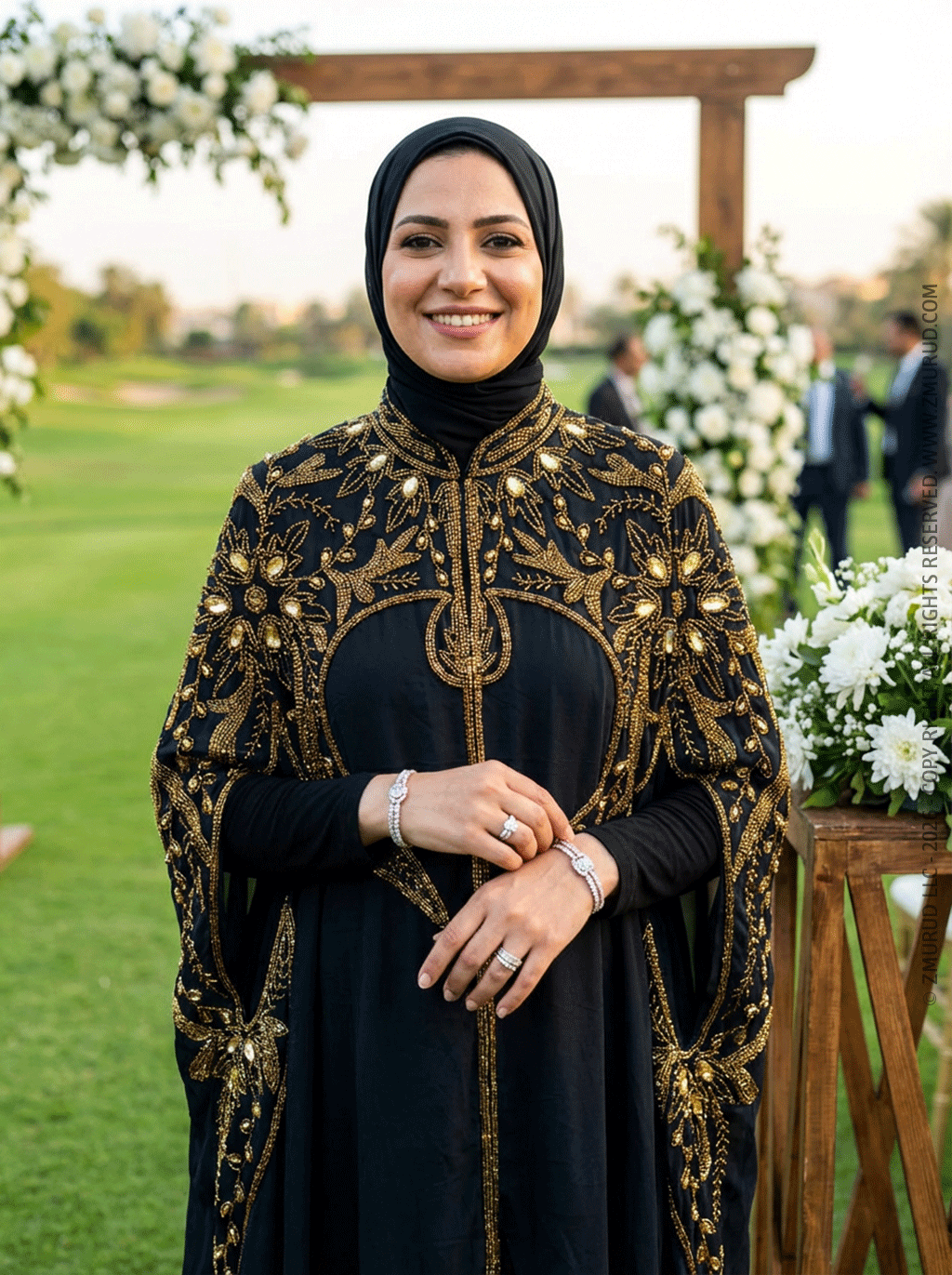 قفطان شيفون تطريز هاند ميد - DSCD612