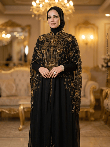 قفطان شيفون تطريز هاند ميد - DSCD598