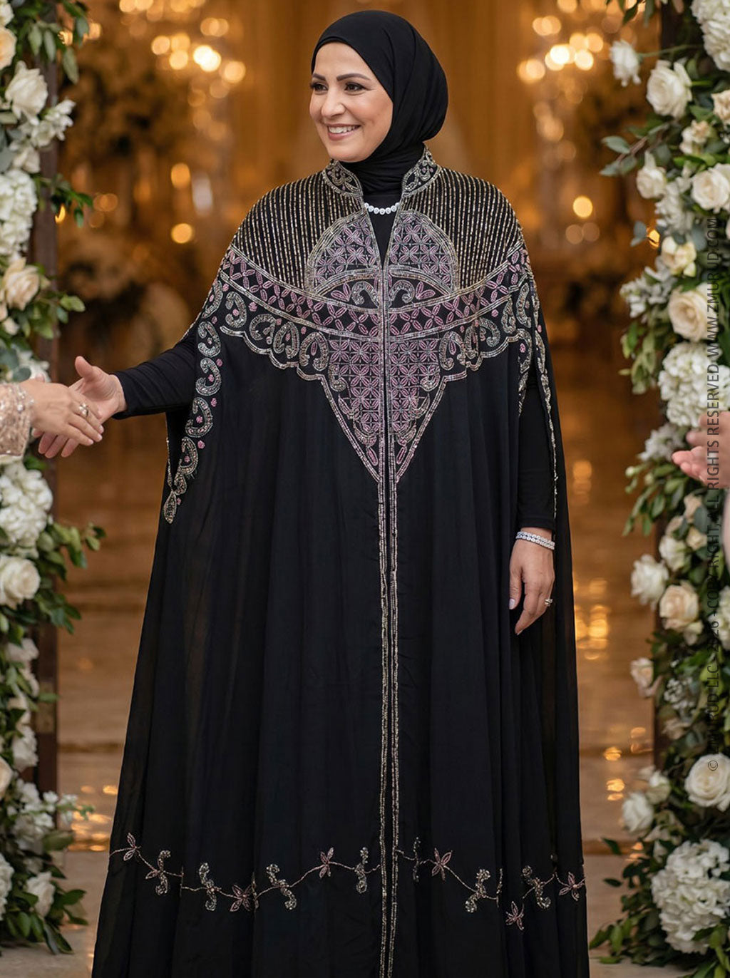 قفطان شيفون تطريز هاند ميد - DSCD608