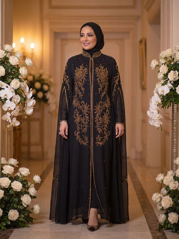 قفطان شيفون تطريز هاند ميد - DSCD614