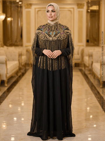 قفطان شيفون تطريز هاند ميد -DSCD639