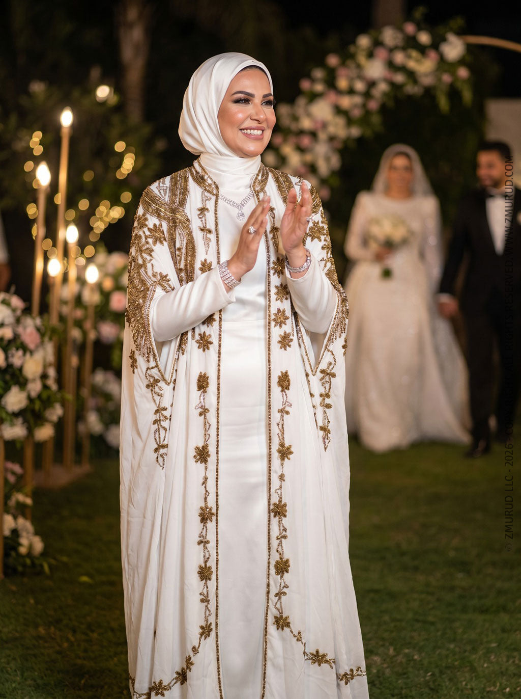 قفطان شيفون تطريز هاند ميد -DSCD656