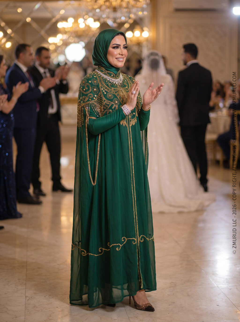 قفطان شيفون تطريز هاند ميد -DSCD662