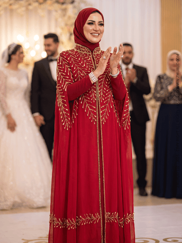 قفطان شيفون تطريز هاند ميد -DSCD664