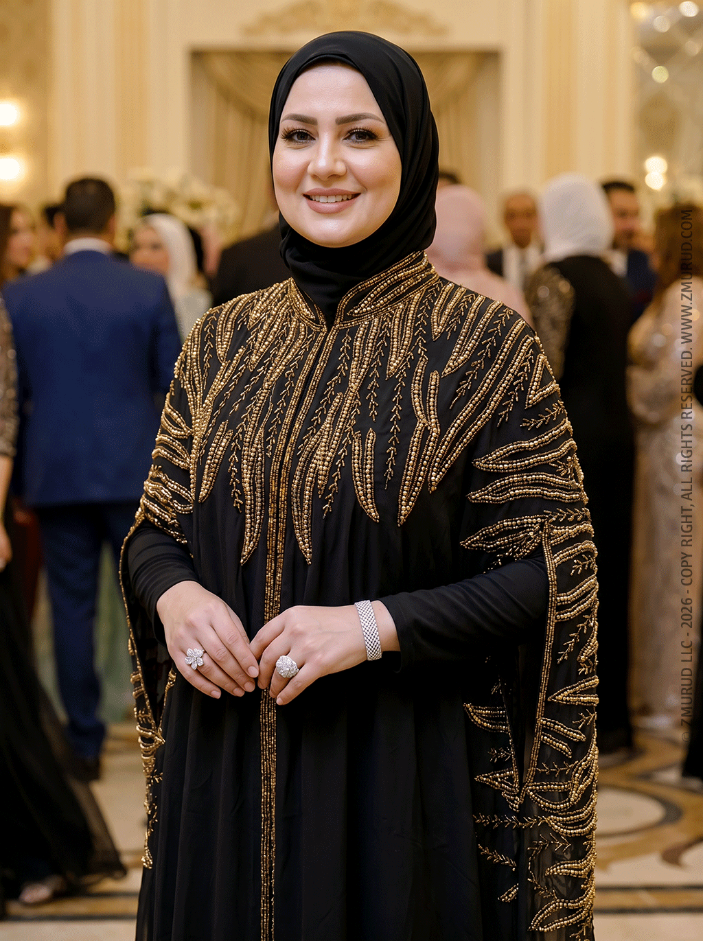 قفطان شيفون تطريز هاند ميد -DSCD704