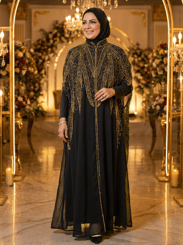 قفطان شيفون تطريز هاند ميد -DSCD707
