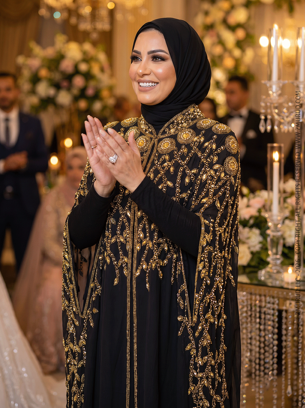 قفطان شيفون تطريز هاند ميد -DSCD710