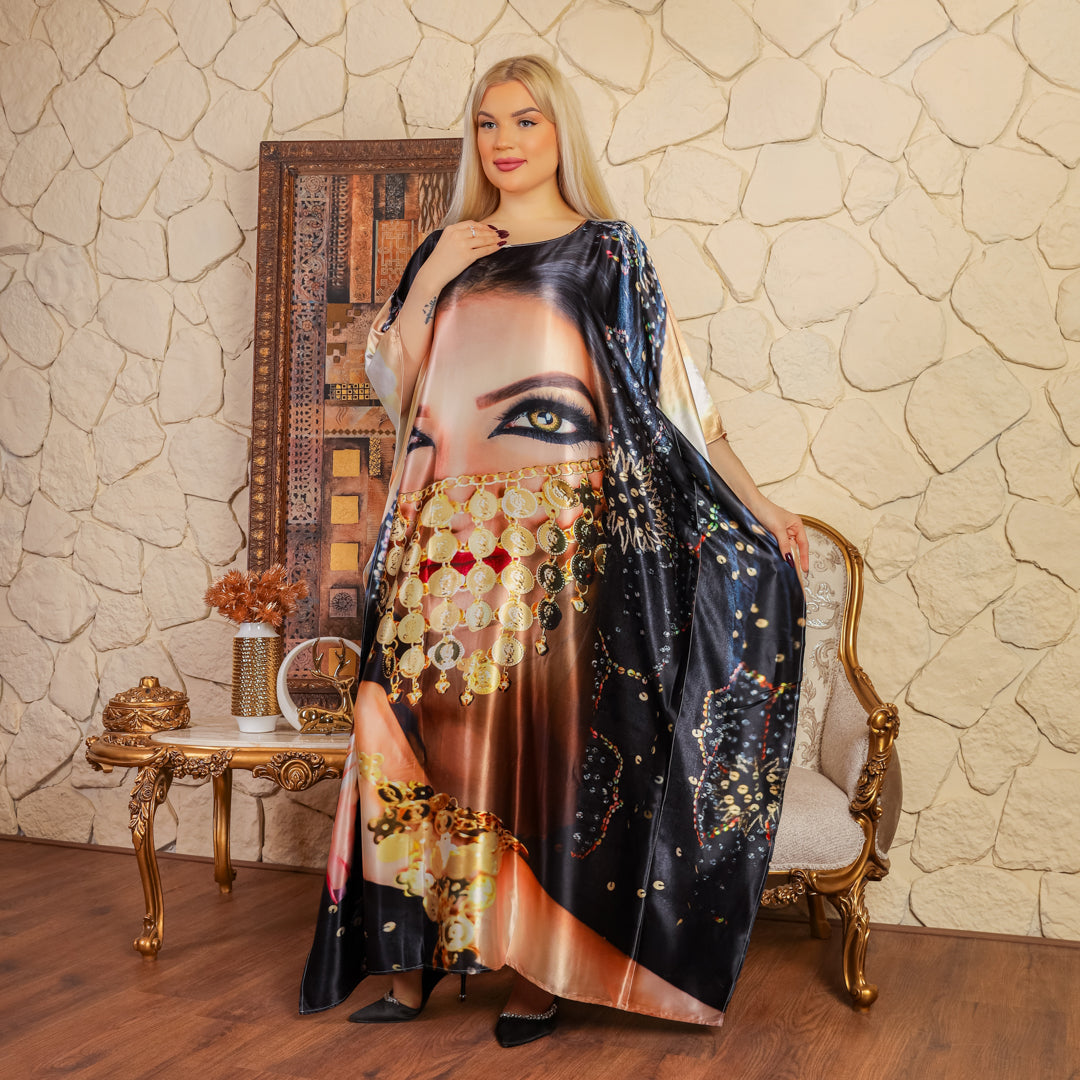 عباية حرير ستان دبي -DXB1008 (Golden Collection)