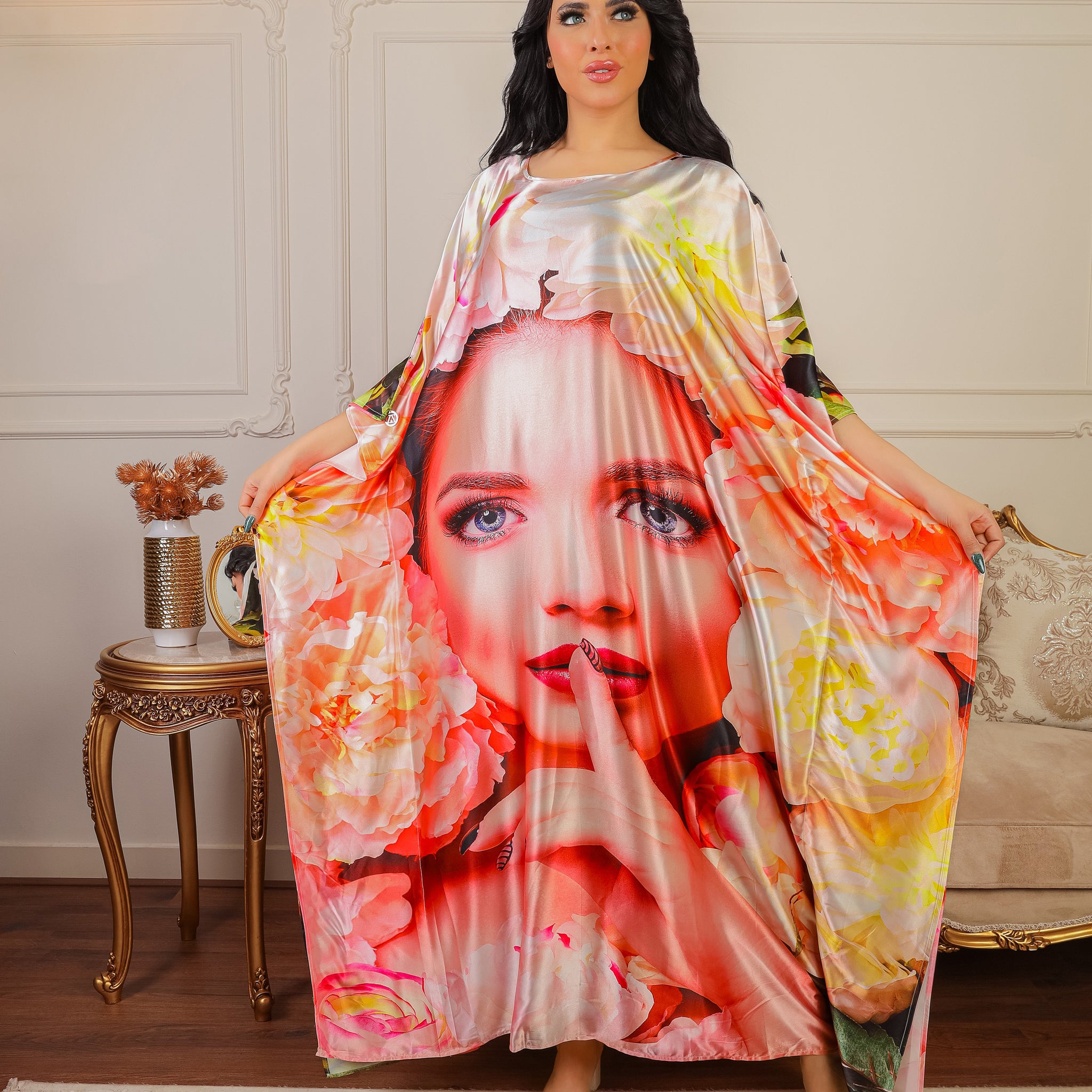 عباية حرير ستان دبي -DXB1009 (Golden Collection)
