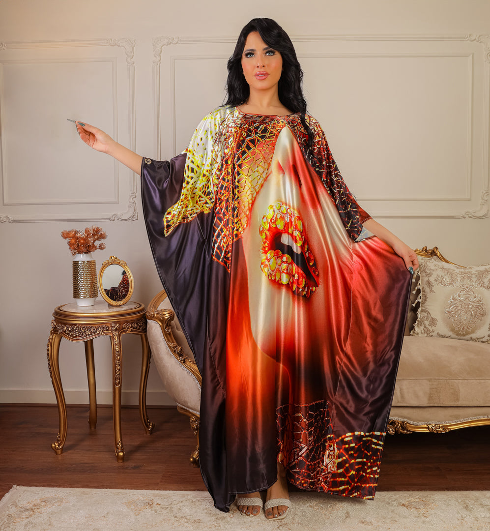 عباية حرير ستان دبي -DXB1011 (Golden Collection)