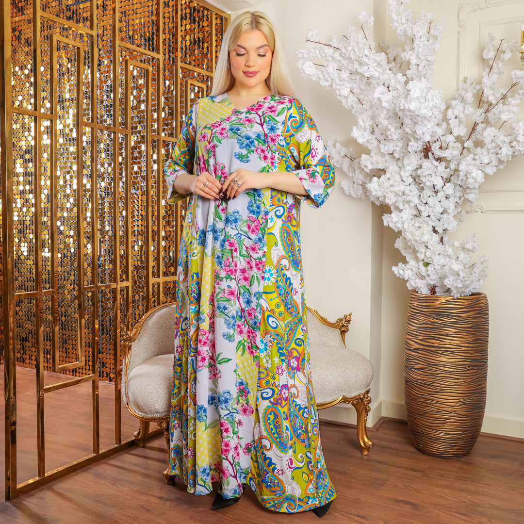 عباية كريب فى فسكوز قطن دبي -DXB1228 (Golden Collection)