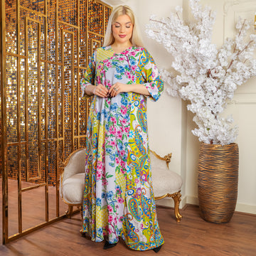 عباية كريب فى فسكوز قطن دبي -DXB1228 (Golden Collection)