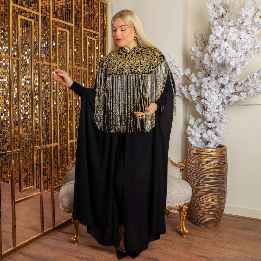 قفطان شيفون تطريز هاند ميد -Dscd337