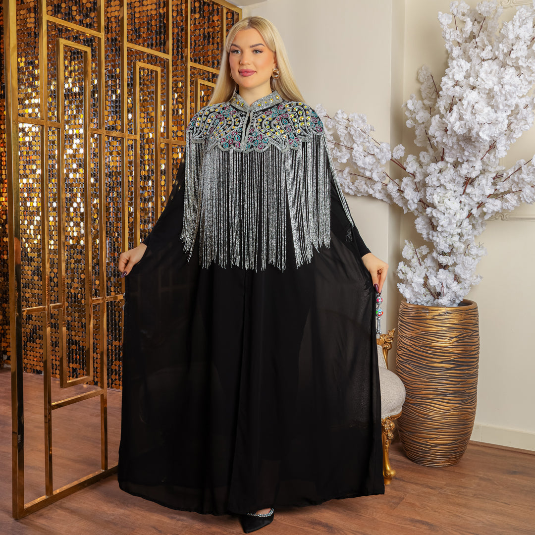 قفطان شيفون تطريز هاند ميد -Dscd338